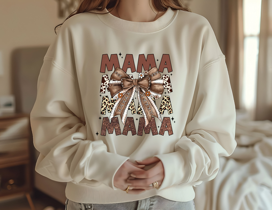 MAMA Leopard Coquette Sweatshirt