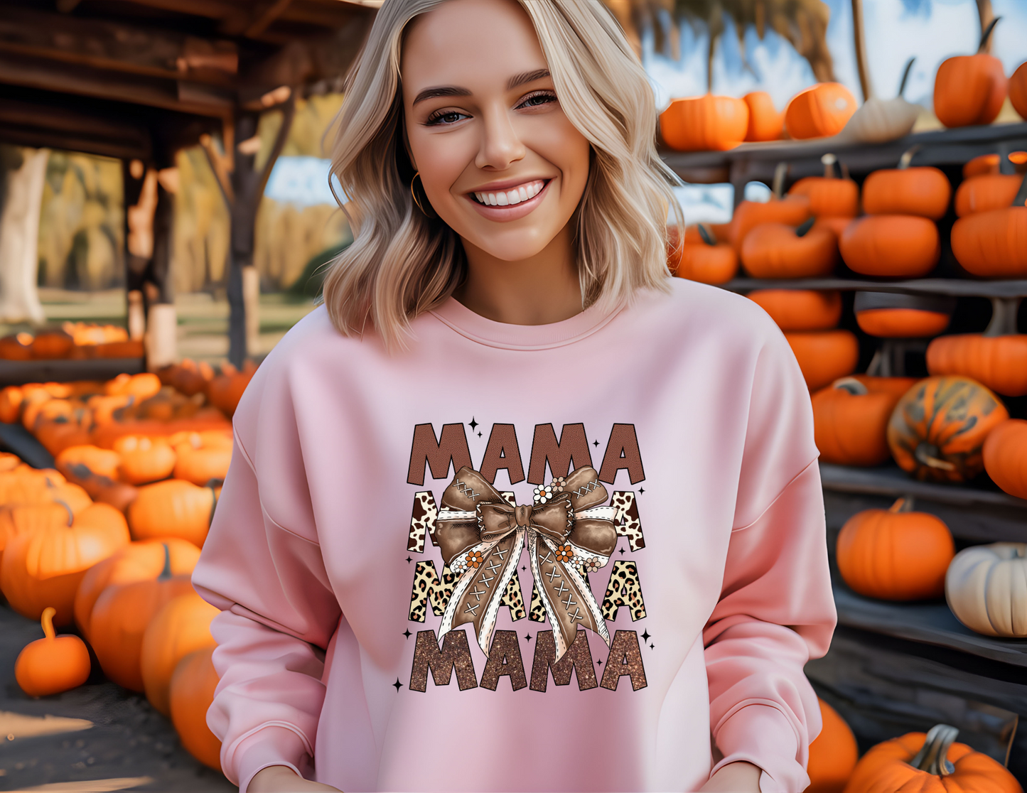 MAMA Leopard Coquette Sweatshirt