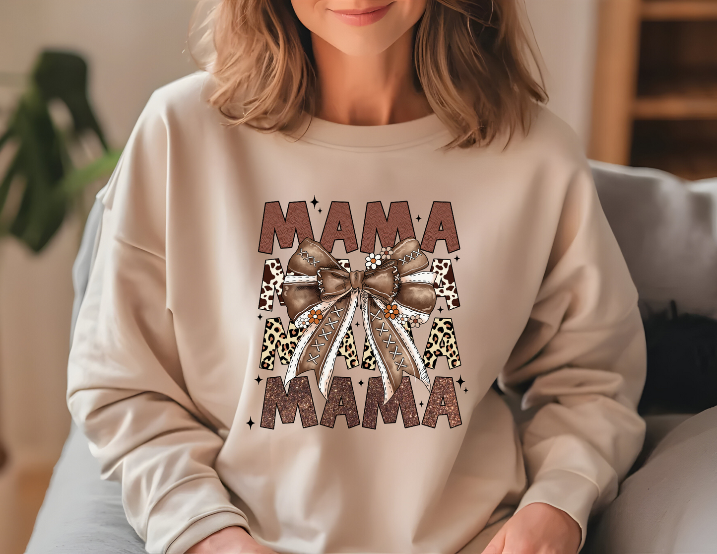 MAMA Leopard Coquette Sweatshirt