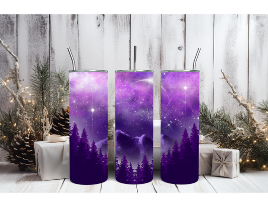 Night Galaxy 20oz Tumbler - Purple